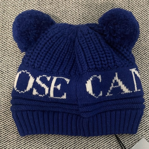 Canada goose Baby double Pom Pom winter hat in pacific blue - Picture 4 of 4